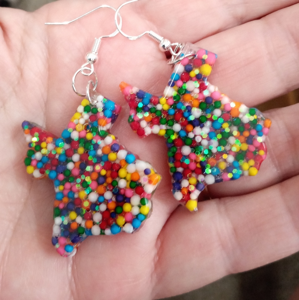Texas shape earrings